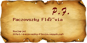 Paczovszky Flávia névjegykártya